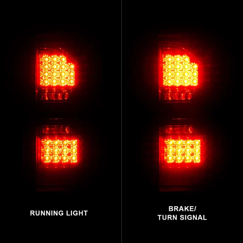 ANZO — ANZO 2014-2018 GMC Sierra LED Tail Lights Black Housing Smoke Lens - view 9