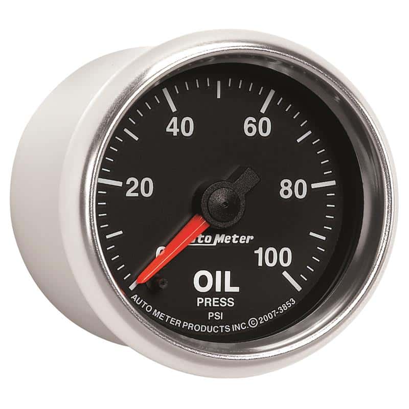 AutoMeter — Autometer GS Series 2-1/16in Oil Pressure Gauge 100PSI Electric Full Sweep
2-1/16" OIL PRESS, 0 - view 5