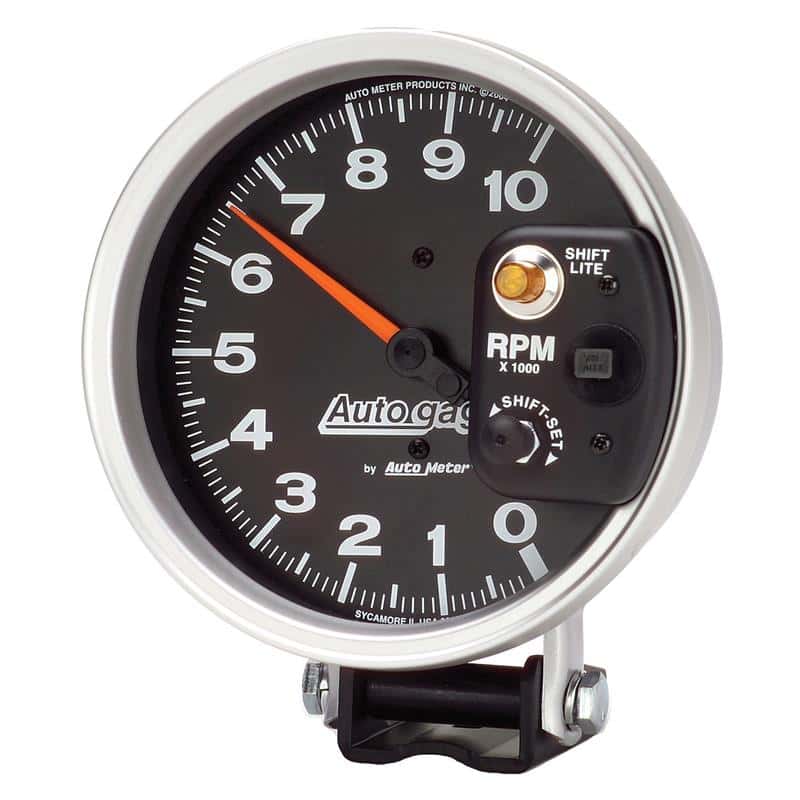 AutoMeter — Autometer AutoGage 5in / 10k RPM / Pedestal Mount Black Tachometer w/ Shift Light
5" TACH 10KRPM SL AG - view 3