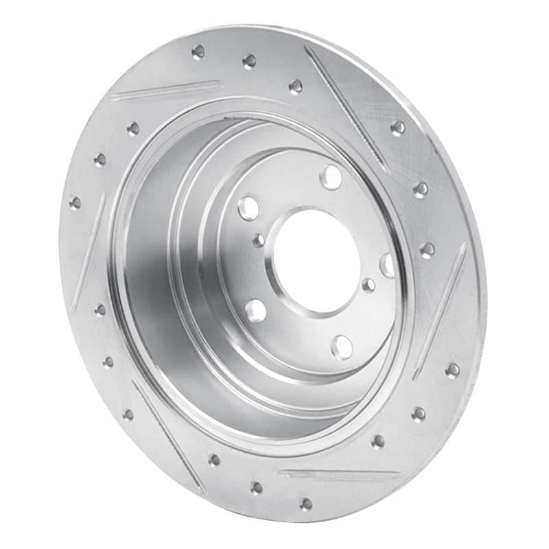 R1 Concepts — R1 90-08 Saab 9-2X Rear Left Drilled & Slotted Silver Brake Rotor
R1 Brake Rotor Drill - view 4