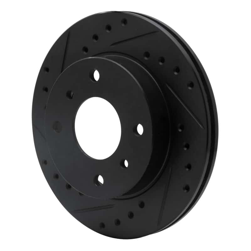 R1 Concepts — R1 89-96 Nissan 240SX Front Left Drilled & Slotted Black Brake Rotor
R1 Brake Rotor Drill - view 2