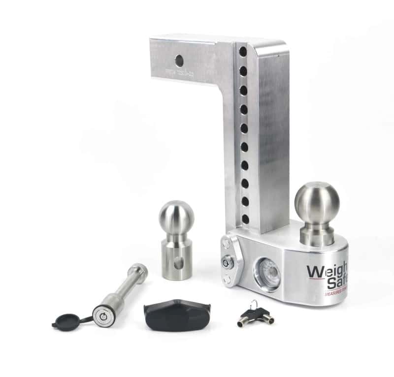 Weigh Safe — Weigh Safe 10in Drop Hitch w/Built-in Scale & 2.5in Shank (10K/18.5K GTWR) w/WS05 - Aluminum - view 1