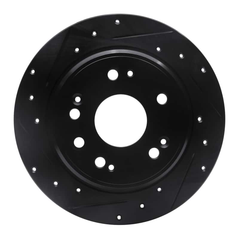 R1 Concepts — R1 02-04 Honda CR-V Rear Left Drilled & Slotted Black Brake Rotor
R1 Brake Rotor Drill - view 1