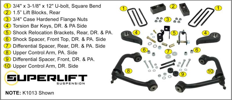 Superlift — Superlift 2020 Chevy Silverado 2500HD/3500HD - 3in Lift Kit w/ Shock Extensions - view 8