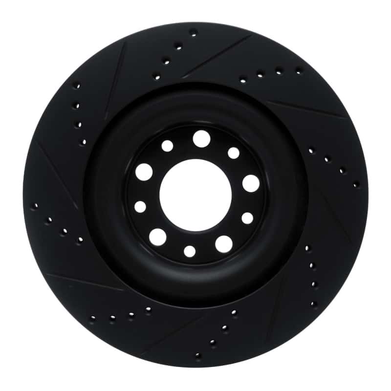 R1 Concepts — R1 2017-2025 Alfa Romeo Stelvio Rear Right Drilled & Slotted Black Brake Rotor
R1 Brake Rotor Drill - view 5