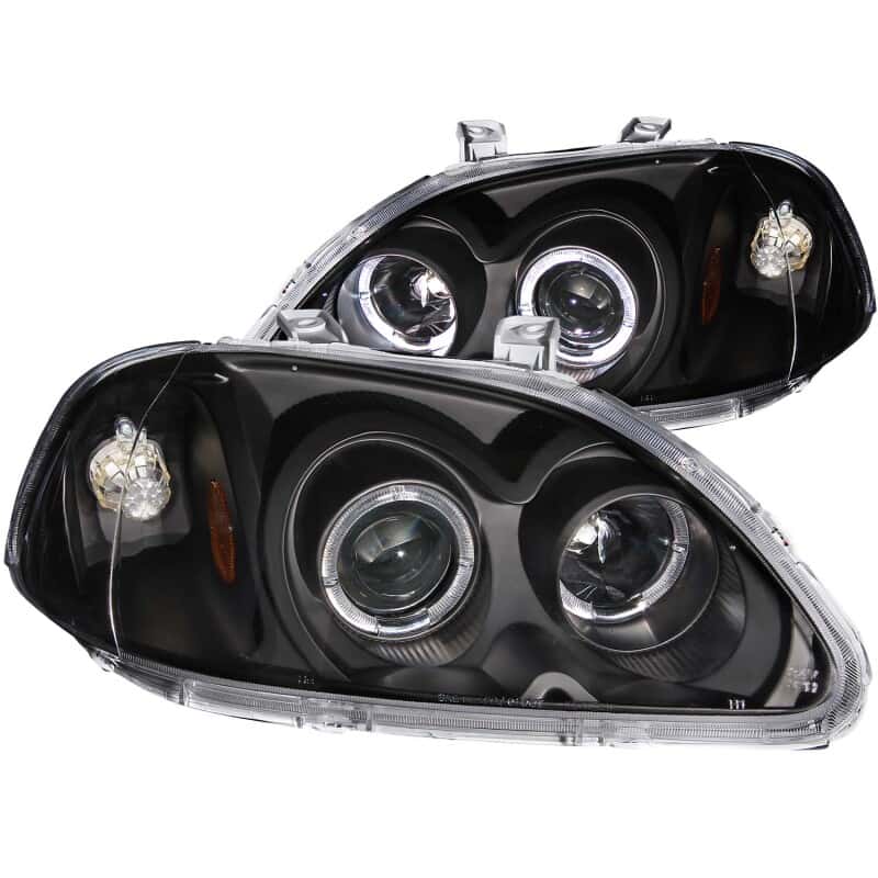 ANZO — ANZO 1996-1998 Honda Civic Projector Headlights w/ Halo Black
Head Light Set
HdLtSet - view 2