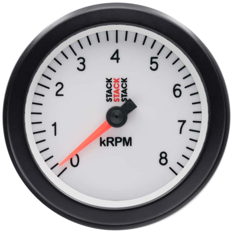 AutoMeter — Autometer Stack Sport 88mm 0-8K RPM Tachometer - White
TACH SPORT WHT 8KRPM - view 1
