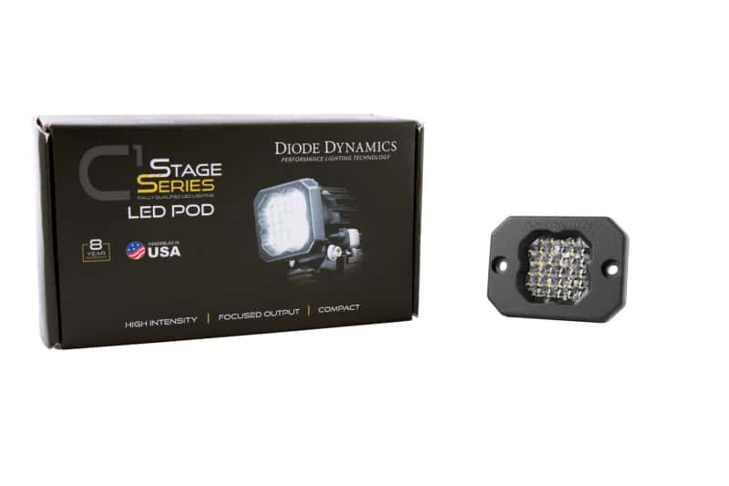 Diode Dynamics — Diode Dynamics Stage Series C1 LED Pod Pro - White Flood Flush ABL Each - view 4