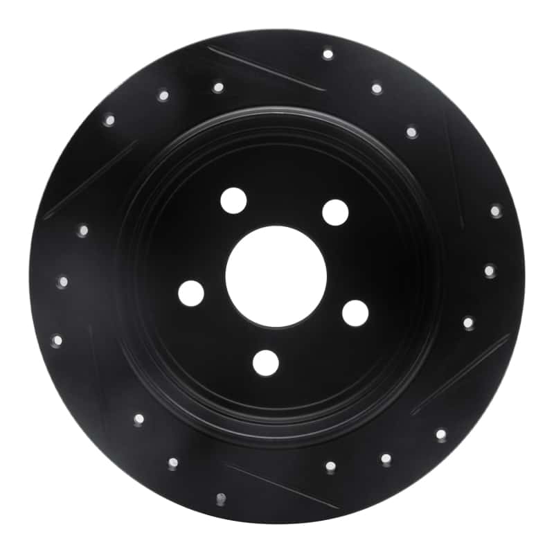 R1 Concepts — R1 95-07 Chrysler Sebring Rear Left Drilled & Slotted Black Brake Rotor
R1 Brake Rotor Drill - view 5
