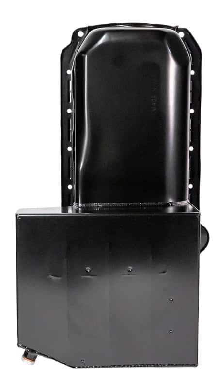 Moroso — Moroso Pre-85 Chevrolet Small Block (w/Passenger Side Dipstick) Wet Sump 7qt 8in Steel Oil Pan - Blk - view 3