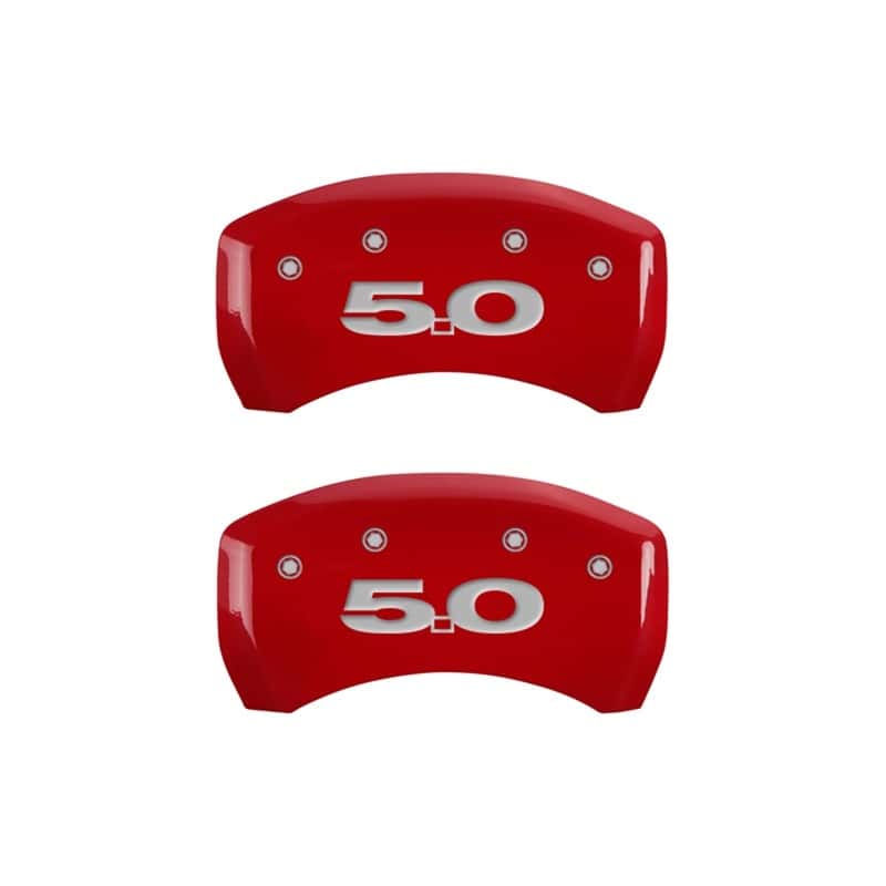 MGP — MGP Rear set 2 Caliper Covers Engraved Rear 50 Red finish silver ch
Caliper Covers - view 1