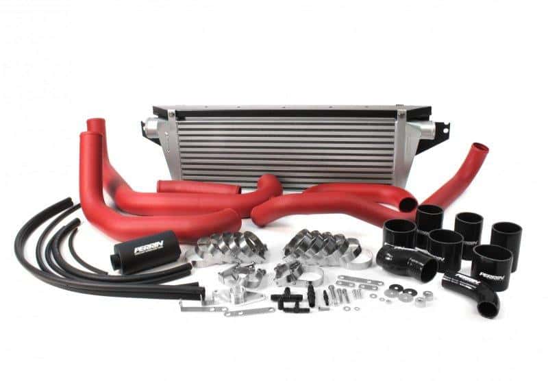 Perrin Performance — PERRIN 15-21 Subaru STI Front Mount Intercooler Boost Tubes + Hardware - Red Tubes - view 3