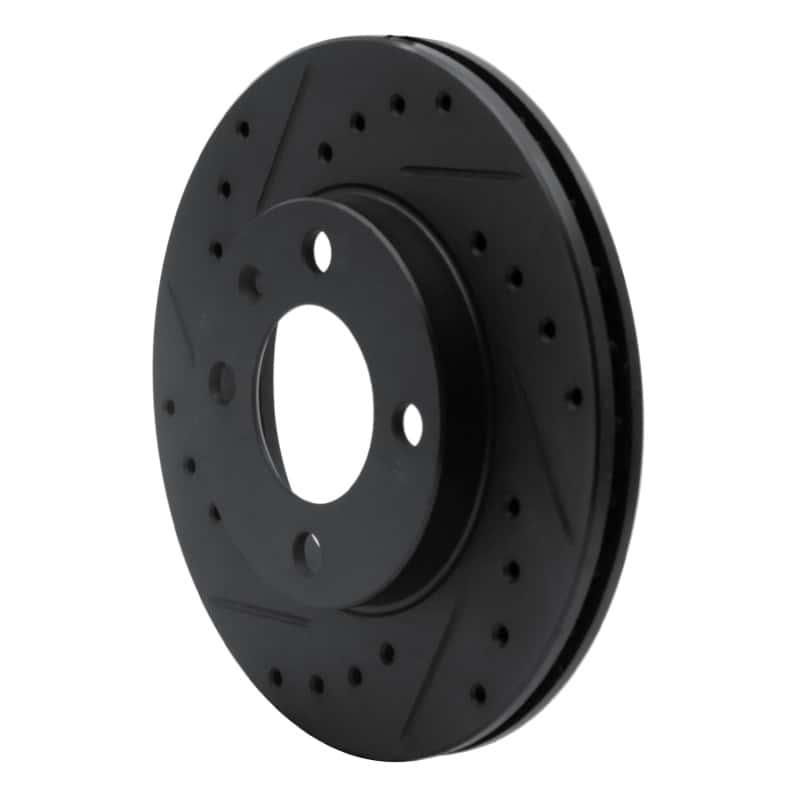 R1 Concepts — R1 80-08 Audi 4000 Front Left Drilled & Slotted Black Brake Rotor
R1 Brake Rotor Drill - view 2
