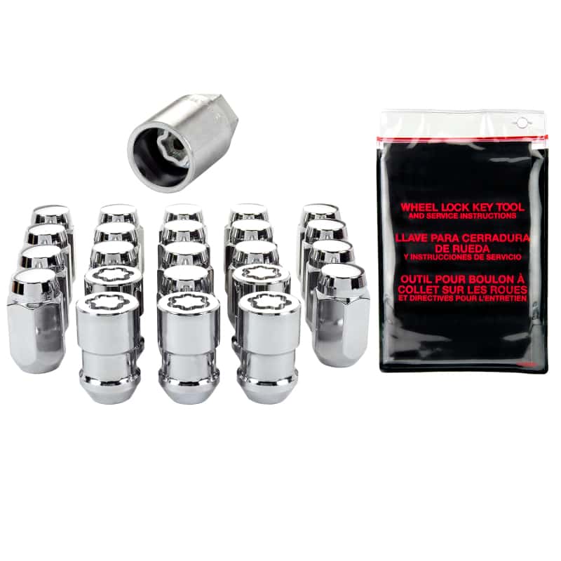 McGard — McGard Jeep Wrangler Hex Install Kit (Cone Seat) 1/2-20 / 13/16 Hex (18 Lug Nuts / 5 Locks) - Chrome - view 1