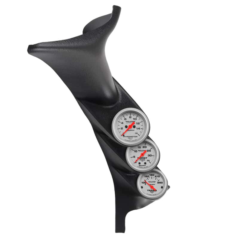 AutoMeter — Autometer 99-06 Ford Powerstroke/SD Black Triple Pillar Ultra-Lite Gauge Kit
FORD POWERSTROKE/SD, - view 2