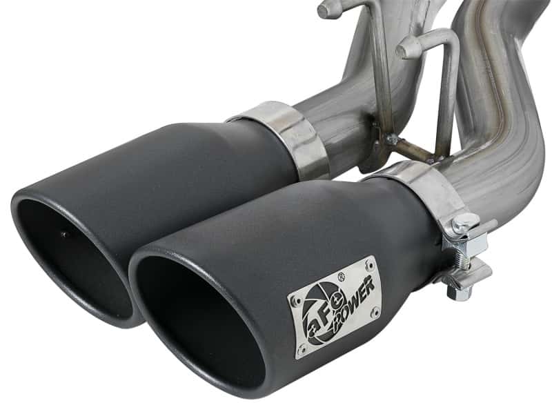 aFe — aFe Rebel Series Cat-Back 2.5in Dual Center Exit SS Exhaust w/ Black Tips 07-14 Jeep Wrangler V6
Cat-Back Exhaust - view 2