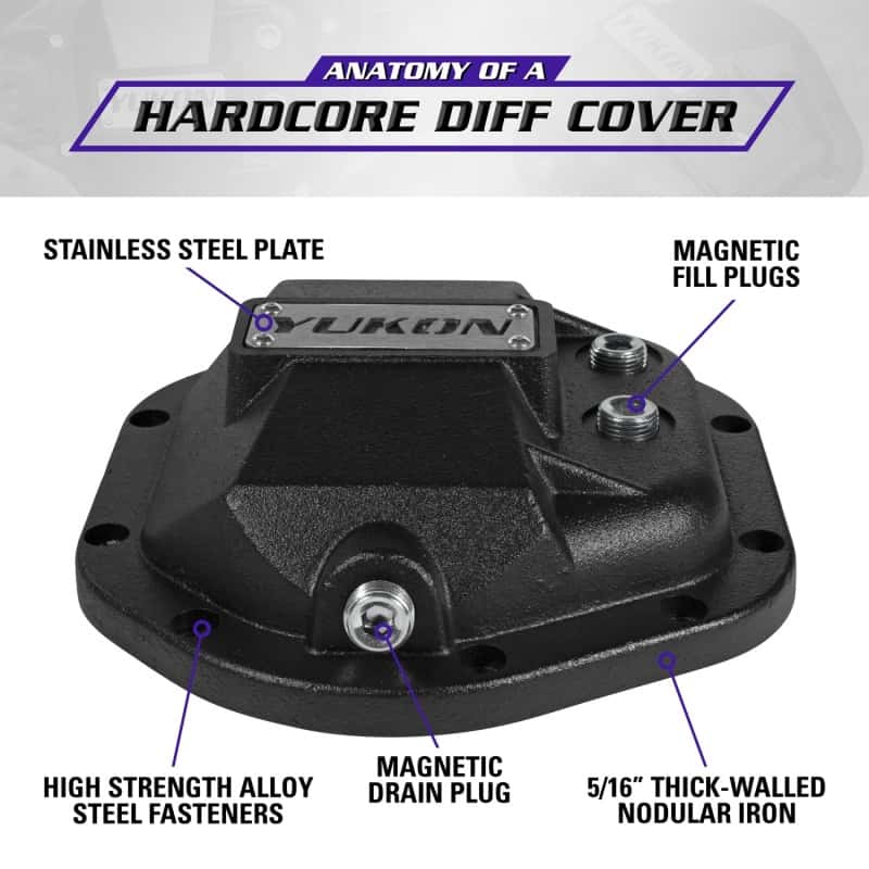 Yukon Gear & Axle — Yukon Gear Hardcore Diff Cover for Dana 44 - Nodular Iron Yukon Cover - view 9