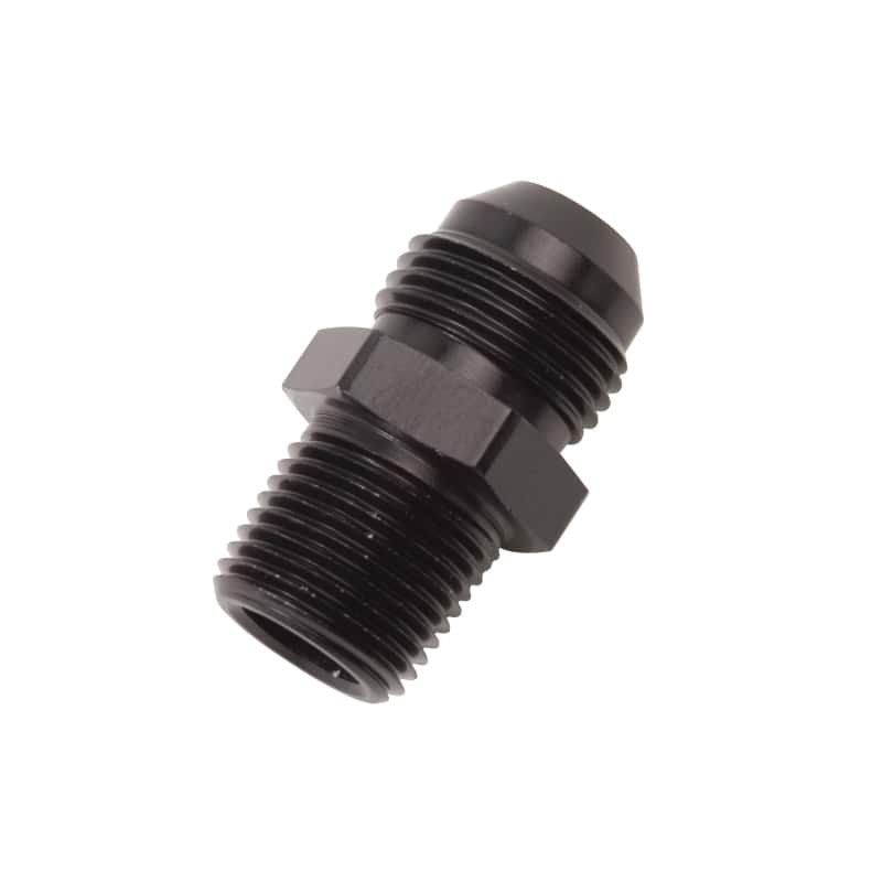 Russell — Russell Performance -6 AN to 1/4in NPT Straight Flare to Pipe (Black)
Adapter Fitting - view 2