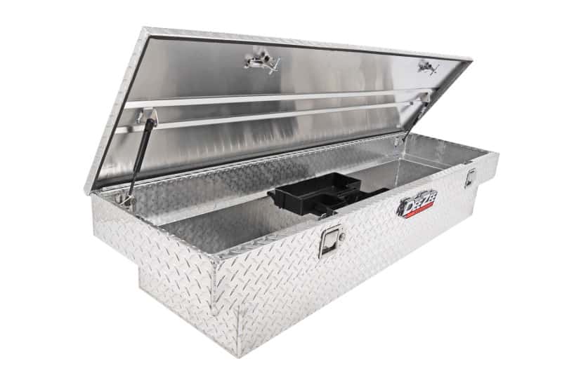 Dee Zee — Dee Zee Universal Tool Box - Red Crossover - Single Lid BT Alum Full Size
ToolBxTrkBedRTR - view 5
