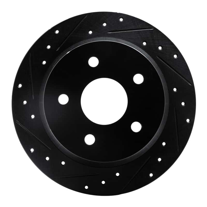 R1 Concepts — R1 99-04 Jeep Grand Cherokee Rear Left Drilled & Slotted Black Brake Rotor
R1 Brake Rotor Drill - view 1