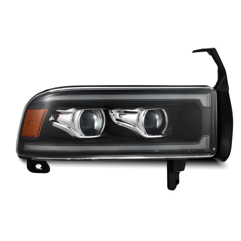 AlphaRex — AlphaRex 94-01 RAM 1500 LUXX LED Proj Headlights Blk w/Activ Light/Seq Signal/SB DRL
Projector Headlights - view 4