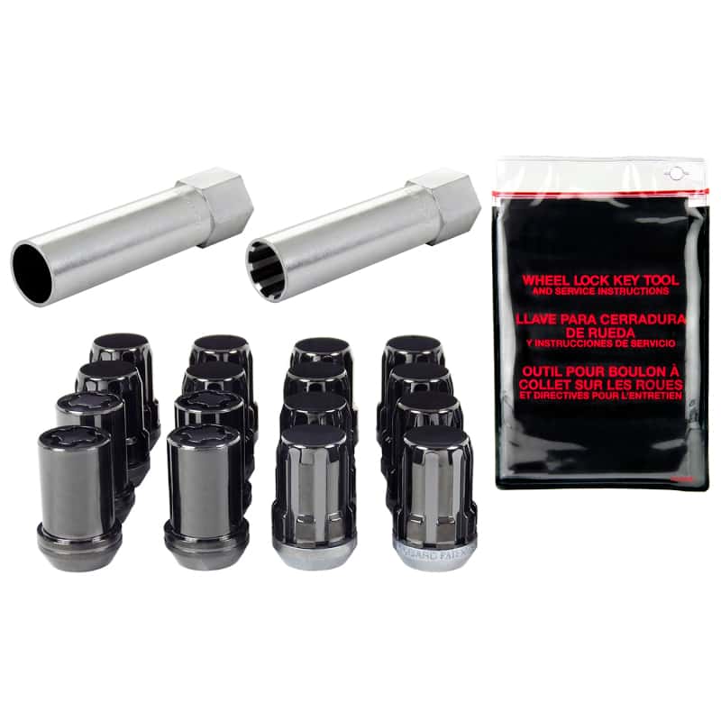 McGard — McGard SplineDrive Tuner 4 Lug Install Kit w/Locks & Tool (Cone) M12X1.25 / 13/16 Hex - Blk - view 5