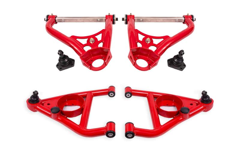 BMR Suspension — BMR 67-69 GM F-Body / 68-74 X-Body Non-Adj. Upper & Lower A-Arms (Polyurethane) - Red
A-arm Kit - view 1