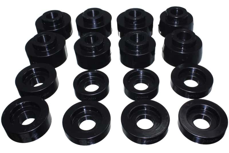 Energy Suspension — Energy Suspension 08-16 Ford F-250/F-350/F-450/F-550 Super Duty Crew Cab Black Body Mount Set
BodyMntBshKt - view 1