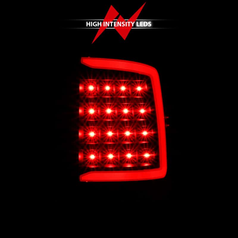 ANZO — ANZO 2009-2018 Dodge Ram 1500 LED Taillight Plank Style Black w/Smoke Lens - view 14