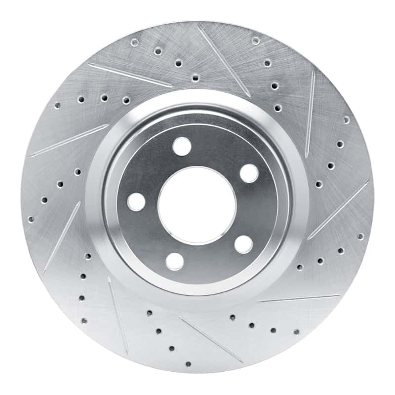 R1 Concepts — R1 20-25 Ford Explorer Front Right Drilled & Slotted Silver Brake Rotor
R1 Brake Rotor Drill - view 1