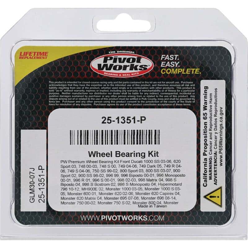 Pivot Works — Pivot Works BMW/Ducati/Monster Premium Wheel Bearing - view 4