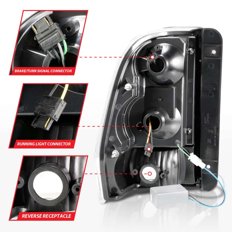 ANZO — ANZO 2002-2009 Chevrolet Trailblazer LED Tail Lights w/ Light Bar Black Housing Smoke Lens - view 5