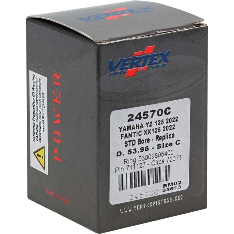 Vertex Pistons — Vertex Piston 2023 Fantic Motor XE 125 125cc Cast Replica Piston Kit - view 5