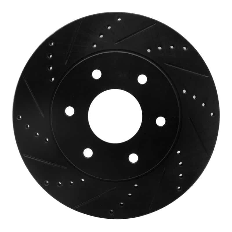 R1 Concepts — R1 04-05 Infiniti QX56 Front Left Drilled & Slotted Black Brake Rotor
R1 Brake Rotor Drill - view 1