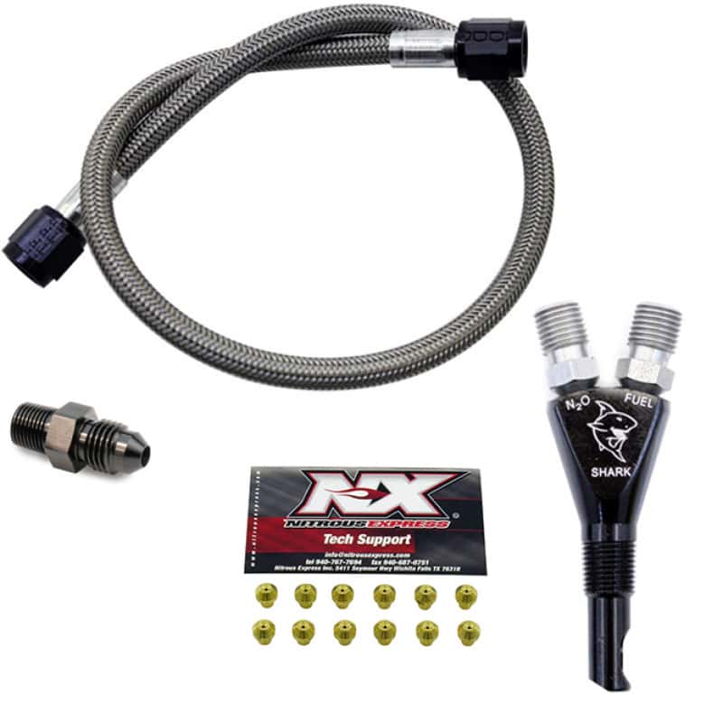 Nitrous Express — Nitrous Express Shark SHO 400 HP EFI Nozzle w/2ft SHO Hose
N2ONozzle
Nozzle - view 2