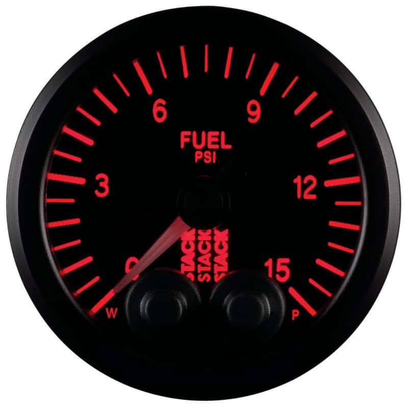 AutoMeter — Autometer Stack 52mm 0-15 PSI 1/8in NPTF Male Pro-Control Fuel Pressure Gauge - Black
Ga FuelP PC Bk 15psi - view 9