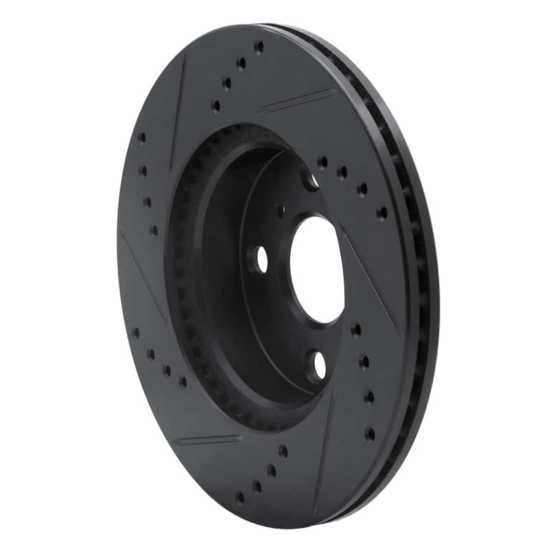 R1 Concepts — R1 12-15 Scion IQ Front Right Drilled & Slotted Black Brake Rotor
R1 Brake Rotor Drill - view 4