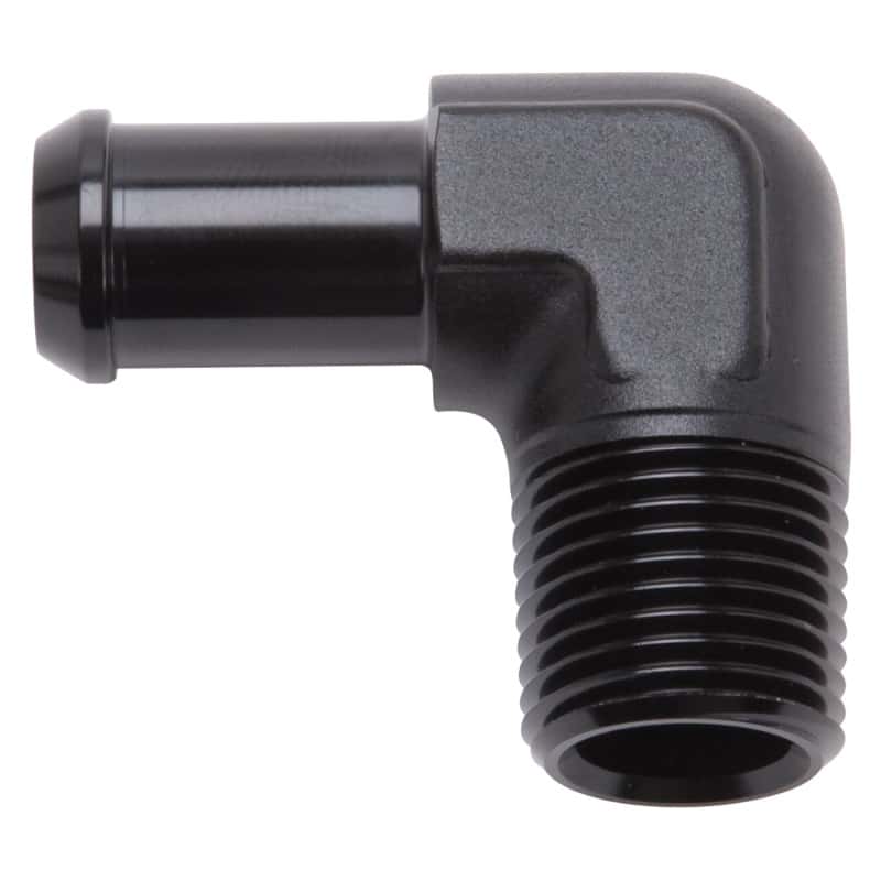 Edelbrock — Edelbrock Hose End 90-Deg 1/2In NPT to 5/8In Barb Black Anodize
KIT PARTS - view 1