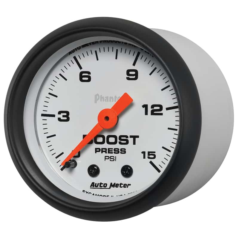 AutoMeter — Autometer Phantom 52mm 0-15PSI Mechanical Boost Pressure Gauge
2" BOOST PRESS, 0-15 - view 5