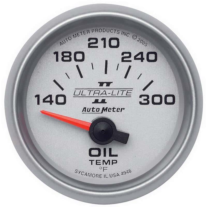 AutoMeter — Autometer Ultra-Lite II 52mm 140-300 Deg F Electric Oil Temp Gauge
2-1/16" OIL TEMP, 14 - view 2