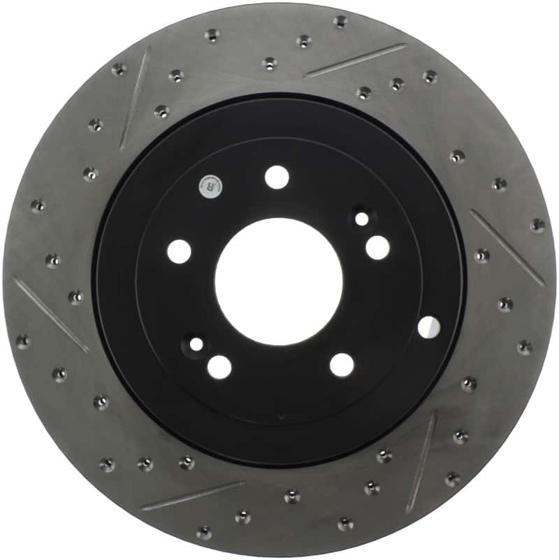 Stoptech — StopTech 10 Hyundai Genesis Coupe w/ Factory Brembo Slotted & Drilled Right Rear Rotor
Slot/Drill Rotor - view 1