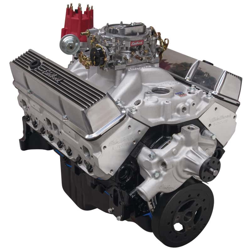 Edelbrock — Edelbrock Crate Engine Edelbrock 9 0 1 Performer E-Tec w/ Short Water Pump As Cast
CRATE ENGINE - view 3