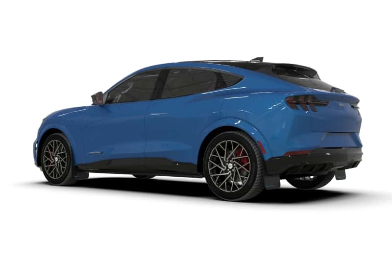 Rally Armor — Rally Armor 21-25 Ford Mustang Mach-E/GT/Rally Black Mud Flap w/White Logo
Mud Flap - view 5