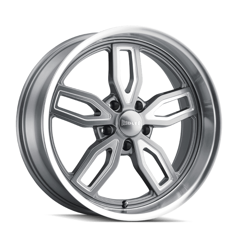Ridler Wheels — Ridler 608 20x10 / 5x114.3 BP / 0mm Offset / 72.62mm Hub Gloss Grey Milled Wheel - view 1