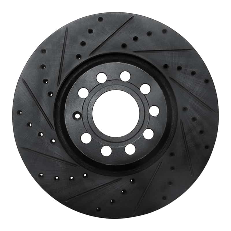 R1 Concepts — R1 97-06 Audi A6 (USA/Canada) Front Left Drilled & Slotted Black Brake Rotor
R1 Brake Rotor Drill - view 1