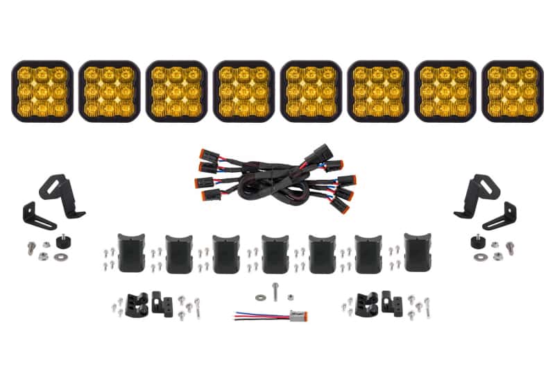 Diode Dynamics — Diode Dynamics SS5 Sport Universal CrossLink 8-Pod Lightbar - Yellow Driving - view 1
