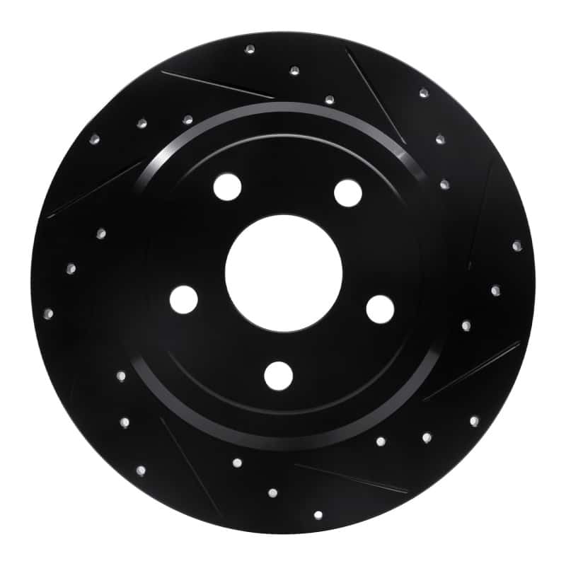 R1 Concepts — R1 11-22 Dodge Durango Rear Right Drilled & Slotted Black Brake Rotor
R1 Brake Rotor Drill - view 1