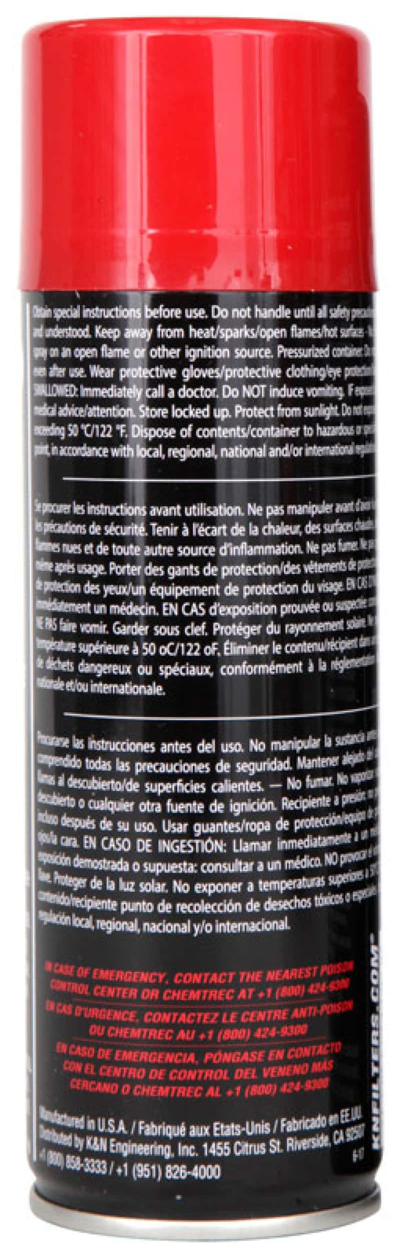 K&N Engineering — K&N 6.5 OZ Aerosol Spray Air Filter Oil
Air Filter Oil-6.5oz
Filter Oil - view 3