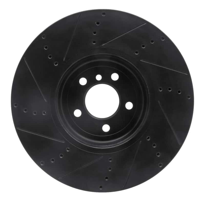R1 Concepts — R1 09-17 BMW 550I GT Right Front Drilled & Slotted Black Brake Rotor
R1 Brake Rotor Drill - view 5