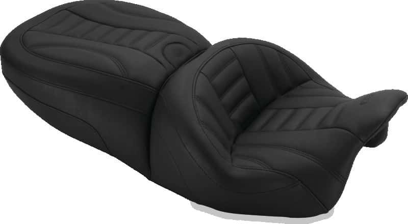 Mustang Motorcycle — Mustang 15-21 Harley Freewheeler Touring Forward Deluxe 1PC Seat w/Driver Backrest - Black - view 2